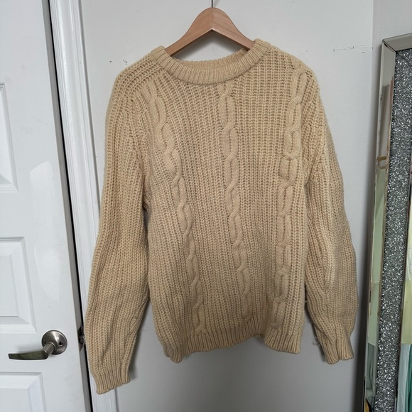 Vintage Irish Wool Cable Knit Sweater – Coastal Academia Vibes M/L - Picture 3 of 7